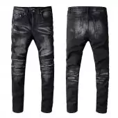 amiri denim jeans skinny-fit distressed stretch black gray